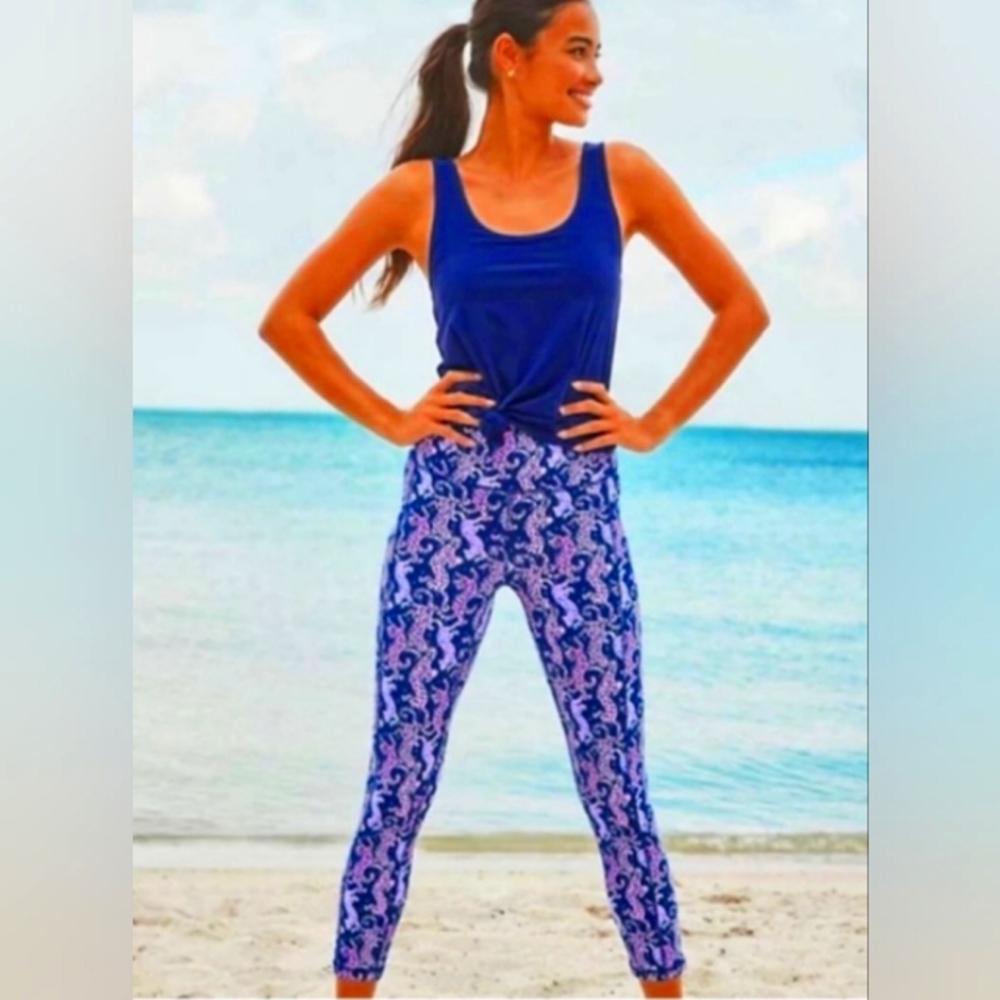 Lilly Pulitzer Leggings  - High Rise Weekender On the Catwalk Medium EUC